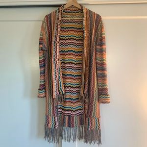 BKE Rainbow Stripped Cardigan